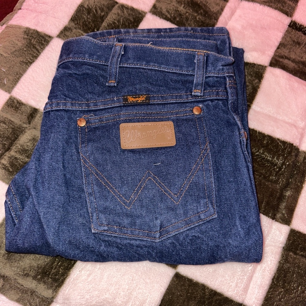 Dark wash Wrangler jeans